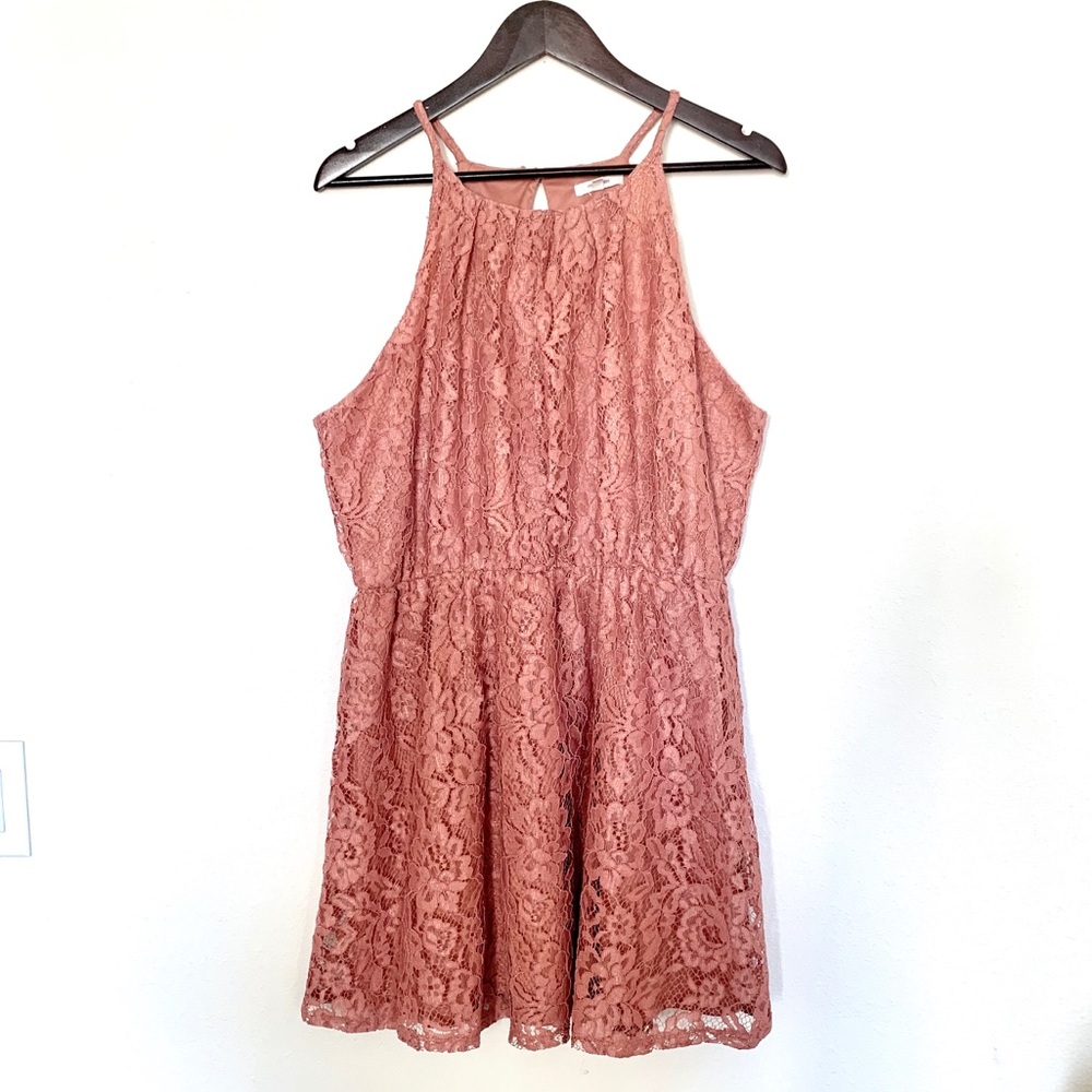 BOGO FREE Pink Lace Cocktail Dress A Line Dress - Picture 4 of 4